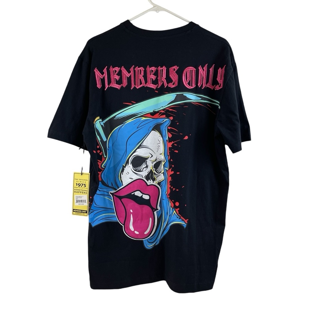 Member’s Only double sided Grim Reaper black t-shirt NWT MSRP $40 Men’s Size L